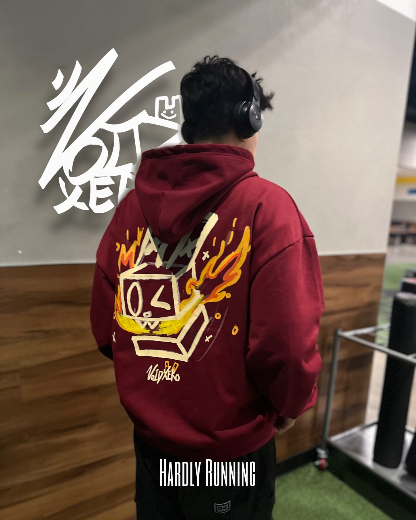 VX Burgundy Flame Hoodie