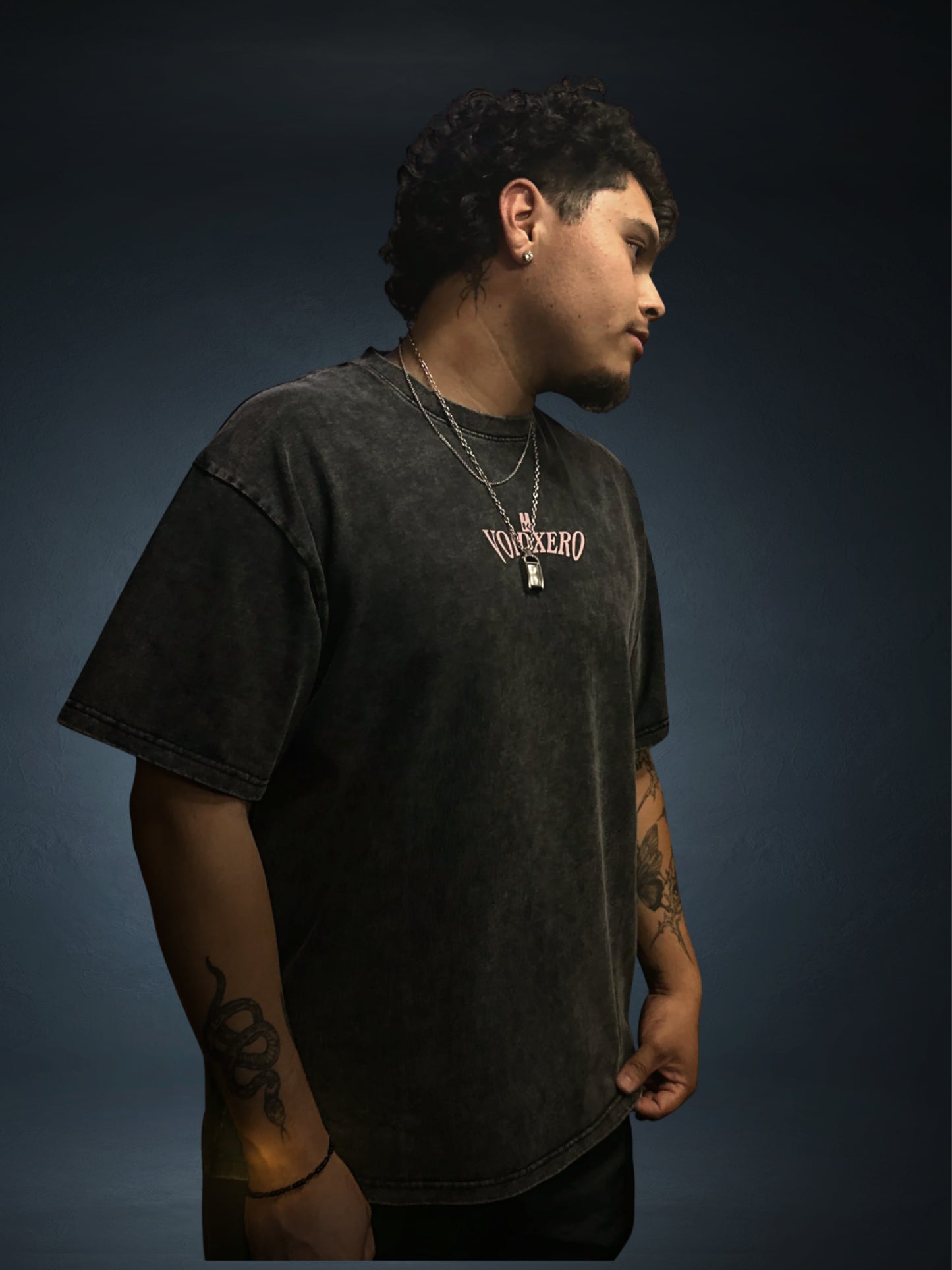 Snow Washed Oversized Cotton T-Shirt